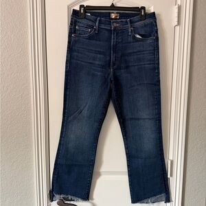 MOTHER Dark Blue Straight Leg Jeans